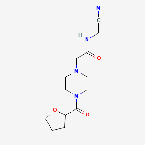 molecular formula C13H20N4O3 B2819681 N-(cyanomethyl)-2-[4-(oxolane-2-carbonyl)piperazin-1-yl]acetamide CAS No. 1280924-74-4