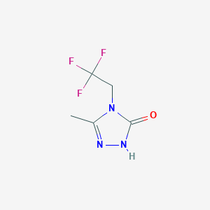 molecular formula C5H6F3N3O B2819684 3-methyl-4-(2,2,2-trifluoroethyl)-4,5-dihydro-1H-1,2,4-triazol-5-one CAS No. 2199971-78-1
