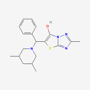molecular formula C19H24N4OS B2819688 5-((3,5-Dimethylpiperidin-1-yl)(phenyl)methyl)-2-methylthiazolo[3,2-b][1,2,4]triazol-6-ol CAS No. 1008080-56-5