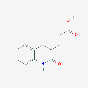 molecular formula C12H13NO3 B2819690 3-(2-Oxo-1,2,3,4-tetrahydroquinolin-3-yl)propanoic acid CAS No. 923163-76-2