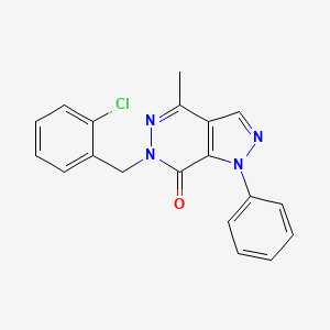 molecular formula C19H15ClN4O B2819693 6-(2-氯苄基)-4-甲基-1-苯基-1H-吡唑并[3,4-d]嘧啶-7(6H)-酮 CAS No. 955782-04-4