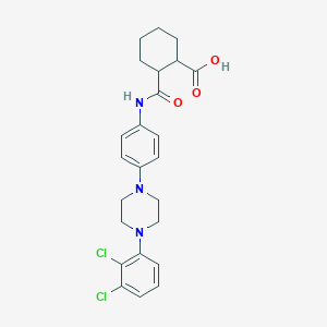 2-({4-[4-(2,3-Dichlorophenyl)-1-piperazinyl]anilino}carbonyl)cyclohexanecarboxylic acid