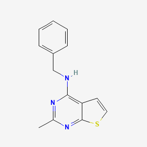 molecular formula C14H13N3S B2819706 N-benzyl-2-methylthieno[2,3-d]pyrimidin-4-amine CAS No. 63893-54-9
