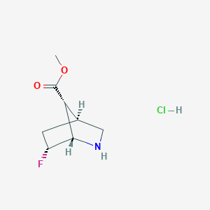 molecular formula C8H13ClFNO2 B2819707 甲酸-2-((2-氯苄基)硫)-7-甲基-5-(4-硝基苯基)-4-氧代-3,4,5,8-四氢吡啶并[2,3-d]嘧啶-6-甲酸酯 CAS No. 2375250-74-9