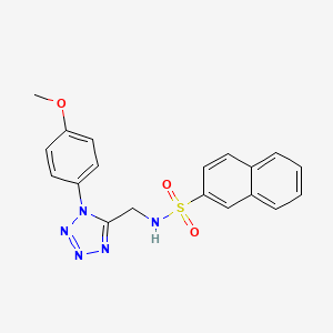 molecular formula C19H17N5O3S B2819720 N-((1-(4-methoxyphenyl)-1H-tetrazol-5-yl)methyl)naphthalene-2-sulfonamide CAS No. 921123-83-3