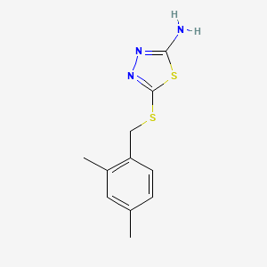 molecular formula C11H13N3S2 B2819723 5-[(2,4-二甲基苯基)硫基]-1,3,4-噻二唑-2-胺 CAS No. 302566-89-8