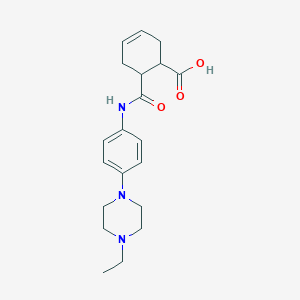 molecular formula C20H27N3O3 B281973 6-[[4-(4-Ethylpiperazin-1-yl)phenyl]carbamoyl]cyclohex-3-ene-1-carboxylic acid 