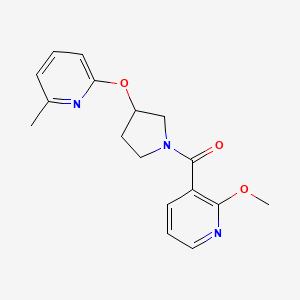 molecular formula C17H19N3O3 B2819738 (2-甲氧基吡啶-3-基)(3-((6-甲基吡啶-2-基)氧基)吡咯烷-1-基)甲酮 CAS No. 1903246-64-9