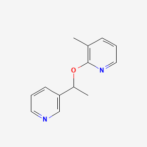 molecular formula C13H14N2O B2819747 3-甲基-2-[1-(吡啶-3-基)乙氧基]吡啶 CAS No. 2198616-30-5