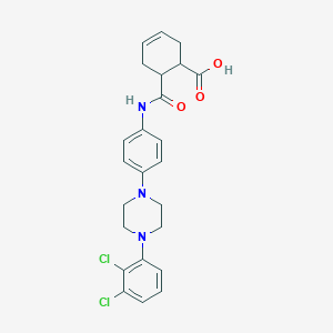 molecular formula C24H25Cl2N3O3 B281976 6-({4-[4-(2,3-Dichlorophenyl)-1-piperazinyl]anilino}carbonyl)-3-cyclohexene-1-carboxylic acid 