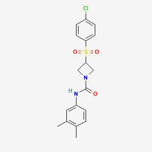 3-((4-chlorophenyl)sulfonyl)-N-(3,4-dimethylphenyl)azetidine-1-carboxamide