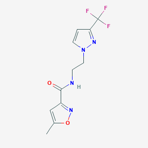 5-methyl-N-(2-(3-(trifluoromethyl)-1H-pyrazol-1-yl)ethyl)isoxazole-3-carboxamide