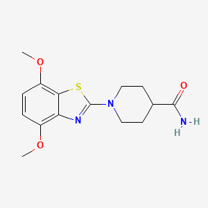 1-(4,7-Dimethoxy-1,3-benzothiazol-2-yl)piperidine-4-carboxamide