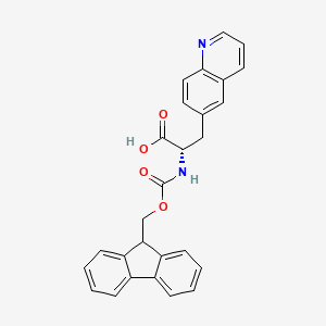 molecular formula C27H22N2O4 B2819785 (2S)-2-({[(9H-芴-9-基)甲氧基]羰基}氨基)-3-(喹啉-6-基)丙酸 CAS No. 1998643-85-8
