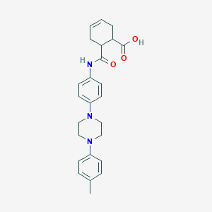 6-[[4-[4-(4-Methylphenyl)piperazin-1-yl]phenyl]carbamoyl]cyclohex-3-ene-1-carboxylic acid