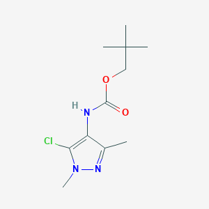 molecular formula C11H18ClN3O2 B2819814 新戊基N-(5-氯-1,3-二甲基-1H-吡唑-4-基)甲酸酯 CAS No. 956624-75-2