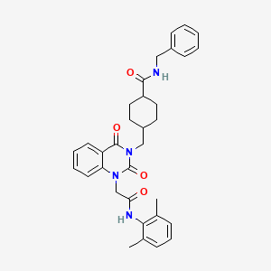 B2819816 N-benzyl-4-((1-(2-((2,6-dimethylphenyl)amino)-2-oxoethyl)-2,4-dioxo-1,2-dihydroquinazolin-3(4H)-yl)methyl)cyclohexanecarboxamide CAS No. 866344-89-0