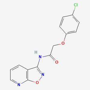 molecular formula C14H10ClN3O3 B2819820 2-(4-氯苯氧基)-N-([1,2]噁唑吡啉-3-基)乙酰胺 CAS No. 1020979-09-2