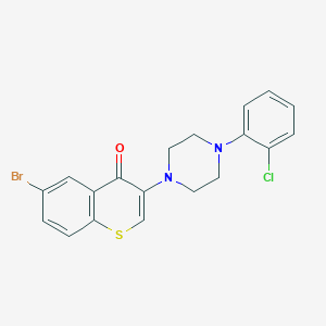 molecular formula C19H16BrClN2OS B2819822 6-Bromo-3-[4-(2-chlorophenyl)piperazin-1-yl]thiochromen-4-one CAS No. 897619-84-0