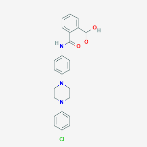 molecular formula C24H22ClN3O3 B281983 2-({4-[4-(4-Chlorophenyl)-1-piperazinyl]anilino}carbonyl)benzoic acid 