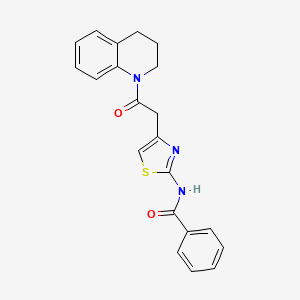 N-(4-(2-(3,4-dihydroquinolin-1(2H)-yl)-2-oxoethyl)thiazol-2-yl)benzamide