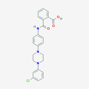 2-({4-[4-(3-Chlorophenyl)-1-piperazinyl]anilino}carbonyl)benzoic acid