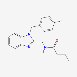N-({1-[(4-methylphenyl)methyl]benzimidazol-2-yl}methyl)butanamide