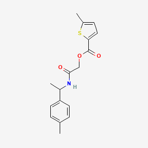 2-Oxo-2-((1-(p-tolyl)ethyl)amino)ethyl 5-methylthiophene-2-carboxylate