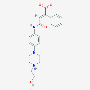 molecular formula C22H25N3O4 B281986 (E)-4-[4-[4-(2-hydroxyethyl)piperazin-4-ium-1-yl]anilino]-4-oxo-2-phenylbut-2-enoate 