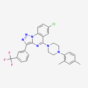 molecular formula C28H24ClF3N6 B2819875 7-氯-5-(4-(2,4-二甲基苯基)哌嗪-1-基)-3-(3-(三氟甲基)苯基)[1,2,3]三唑并[1,5-a]喹唑啉 CAS No. 893789-66-7