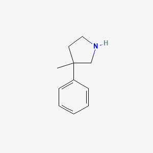 molecular formula C11H15N B2819881 3-甲基-3-苯基吡咯烷 CAS No. 56606-73-6