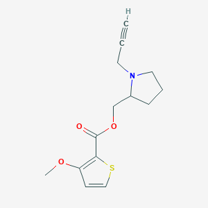 molecular formula C14H17NO3S B2819887 [1-(Prop-2-yn-1-yl)pyrrolidin-2-yl]methyl 3-methoxythiophene-2-carboxylate CAS No. 1444682-55-6