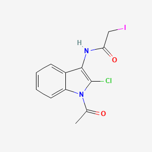 molecular formula C12H10ClIN2O2 B2819893 N-(1-acetyl-2-chloro-1H-indol-3-yl)-2-iodoacetamide CAS No. 924967-33-9