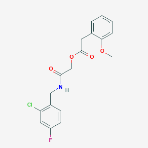 2-[(2-Chloro-4-fluorobenzyl)amino]-2-oxoethyl (2-methoxyphenyl)acetate