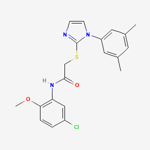 N-(5-chloro-2-methoxyphenyl)-2-((1-(3,5-dimethylphenyl)-1H-imidazol-2-yl)thio)acetamide