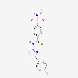 4-(diethylsulfamoyl)-N-[4-(4-iodophenyl)-1,3-thiazol-2-yl]benzamide
