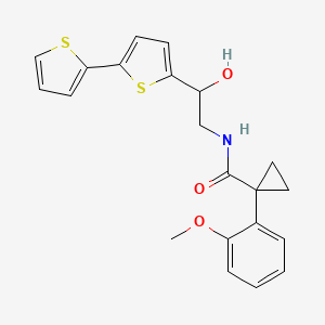 N-(2-{[2,2'-bithiophene]-5-yl}-2-hydroxyethyl)-1-(2-methoxyphenyl)cyclopropane-1-carboxamide