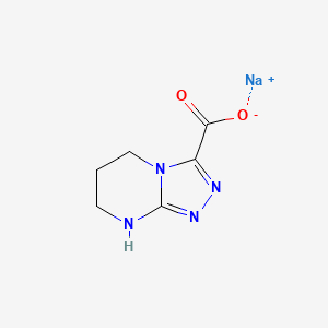 molecular formula C6H7N4NaO2 B2819924 Sodium 5,6,7,8-tetrahydro-[1,2,4]triazolo[4,3-a]pyrimidine-3-carboxylate CAS No. 2251053-56-0
