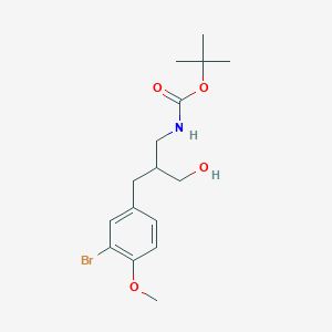 tert-butyl N-{2-[(3-bromo-4-methoxyphenyl)methyl]-3-hydroxypropyl}carbamate