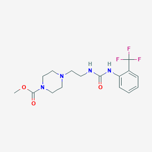 molecular formula C16H21F3N4O3 B2819928 Methyl 4-(2-(3-(2-(trifluoromethyl)phenyl)ureido)ethyl)piperazine-1-carboxylate CAS No. 1226449-65-5