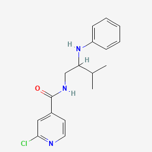 molecular formula C17H20ClN3O B2819951 2-chloro-N-[3-methyl-2-(phenylamino)butyl]pyridine-4-carboxamide CAS No. 1427904-14-0