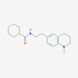 molecular formula C19H28N2O B2819954 N-(2-(1-methyl-1,2,3,4-tetrahydroquinolin-6-yl)ethyl)cyclohexanecarboxamide CAS No. 946362-52-3