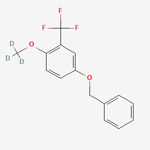 molecular formula C15H13F3O2 B2819957 4-Phenylmethoxy-1-(trideuteriomethoxy)-2-(trifluoromethyl)benzene CAS No. 2140317-12-8