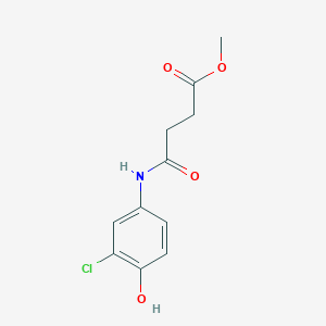 molecular formula C11H12ClNO4 B281996 Methyl 4-(3-chloro-4-hydroxyanilino)-4-oxobutanoate 