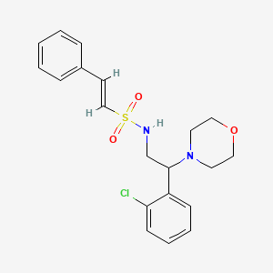 molecular formula C20H23ClN2O3S B2819964 (E)-N-[2-(2-氯苯基)-2-吗啉-4-基乙基]-2-苯乙烯磺酰胺 CAS No. 1147826-25-2