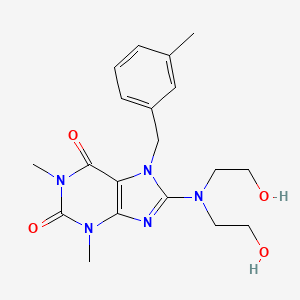 8-[bis(2-hydroxyethyl)amino]-1,3-dimethyl-7-(3-methylbenzyl)-3,7-dihydro-1H-purine-2,6-dione