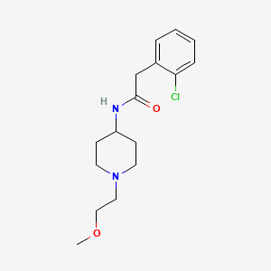 molecular formula C16H23ClN2O2 B2819968 2-(2-氯苯基)-N-(1-(2-甲氧基乙基)哌啶-4-基)乙酰胺 CAS No. 1421510-22-6