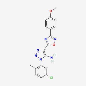 1-(5-chloro-2-methylphenyl)-4-[3-(4-methoxyphenyl)-1,2,4-oxadiazol-5-yl]-1H-1,2,3-triazol-5-amine