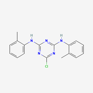 molecular formula C17H16ClN5 B2819979 6-chloro-N,N'-bis(2-methylphenyl)-1,3,5-triazine-2,4-diamine CAS No. 2515-29-9