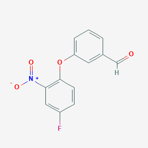 molecular formula C13H8FNO4 B2819984 3-(4-Fluoro-2-nitrophenoxy)benzaldehyde CAS No. 1090726-02-5